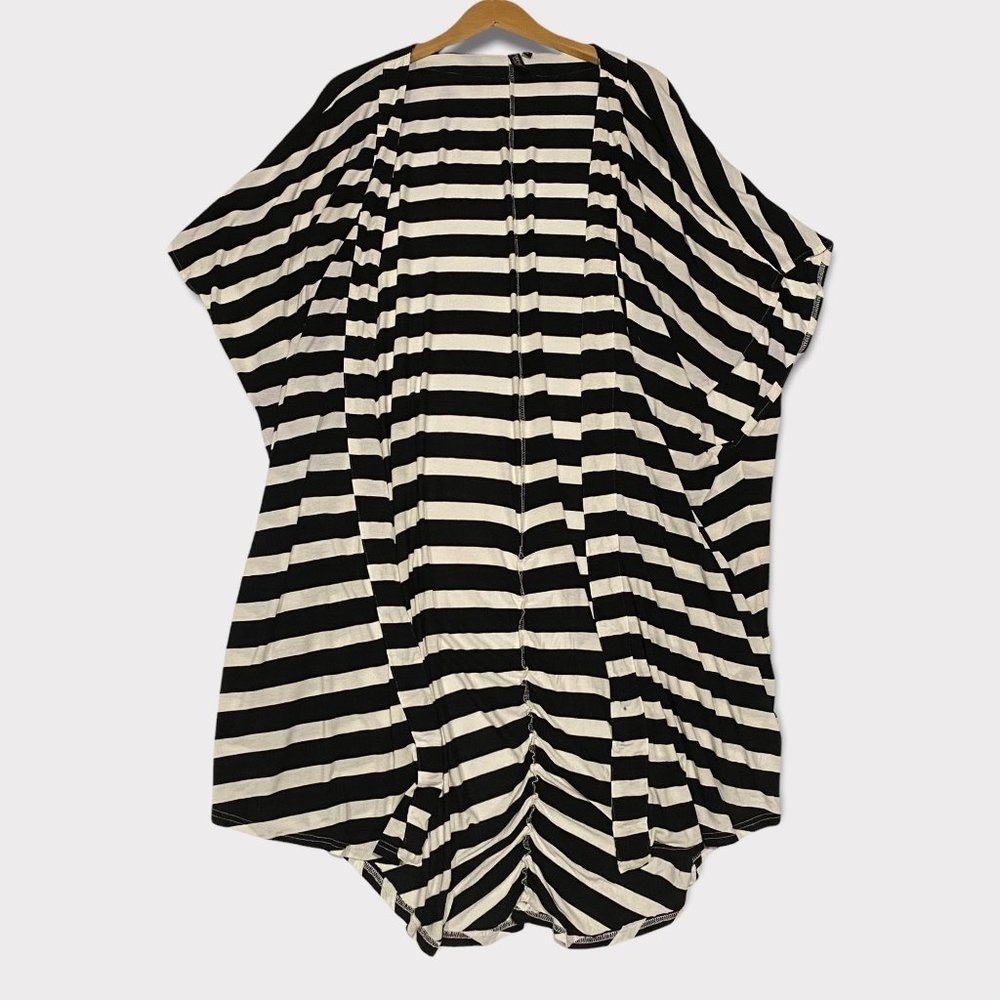 Bond-eye Australia swim cover kimono caftan cardigan open front S striped